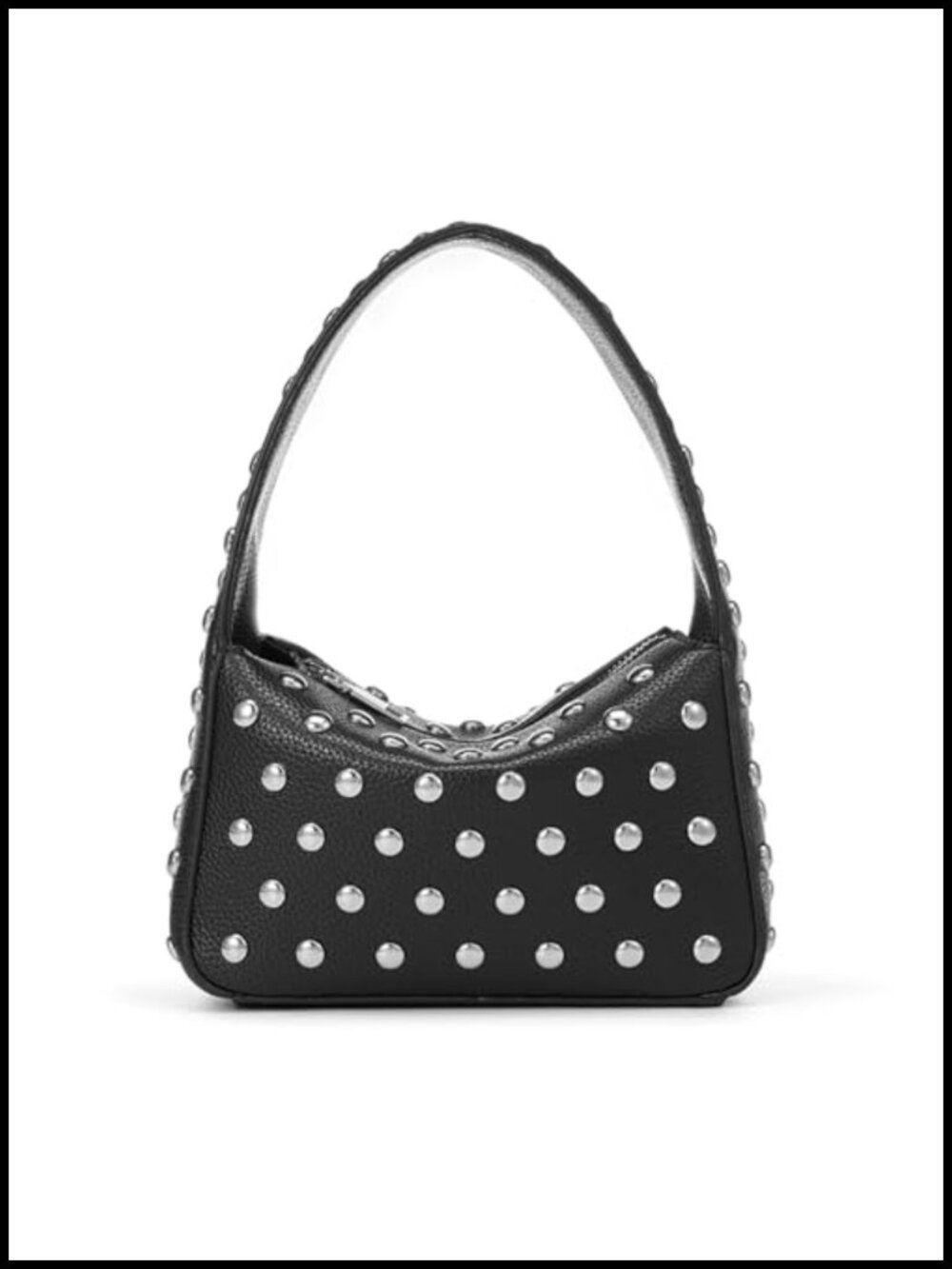 Studded Shoulder Bag for Women Y2K Purse PU Leather Handbag Small
